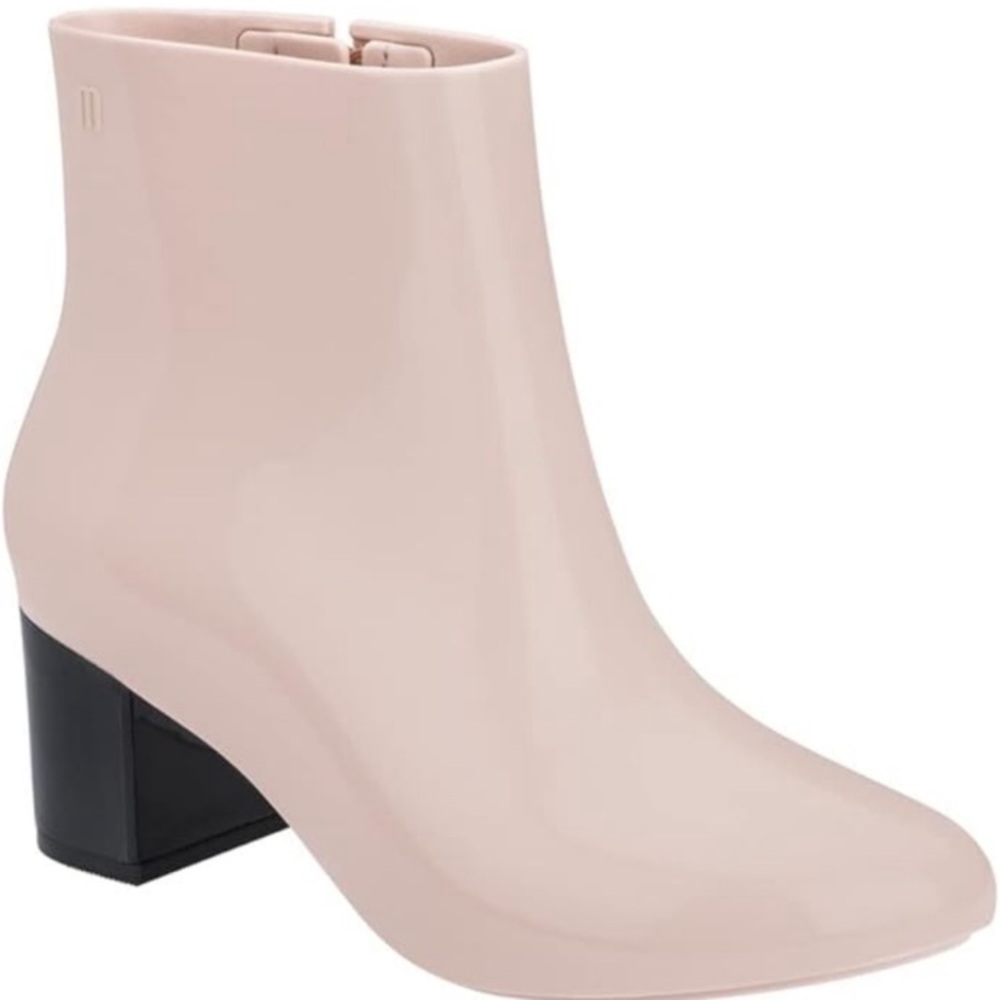 MELISSA SHOES PINK BLACK BOOTS SIZE 10 VEGAN